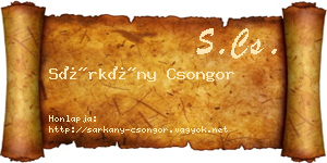 Sárkány Csongor névjegykártya