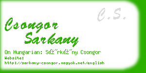 csongor sarkany business card